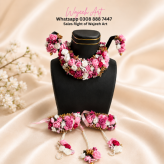 FJewel56 Bridal Handmade Dough Flower Jewellery Set