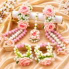 FJewel77 Bridal Artificial Flower Jewellery Set