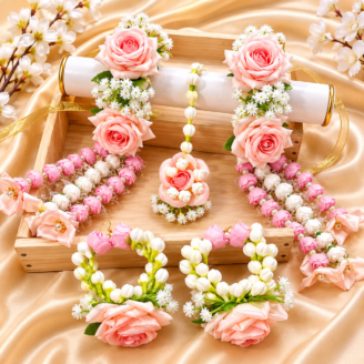 FJewel77 Bridal Artificial Flower Jewellery Set