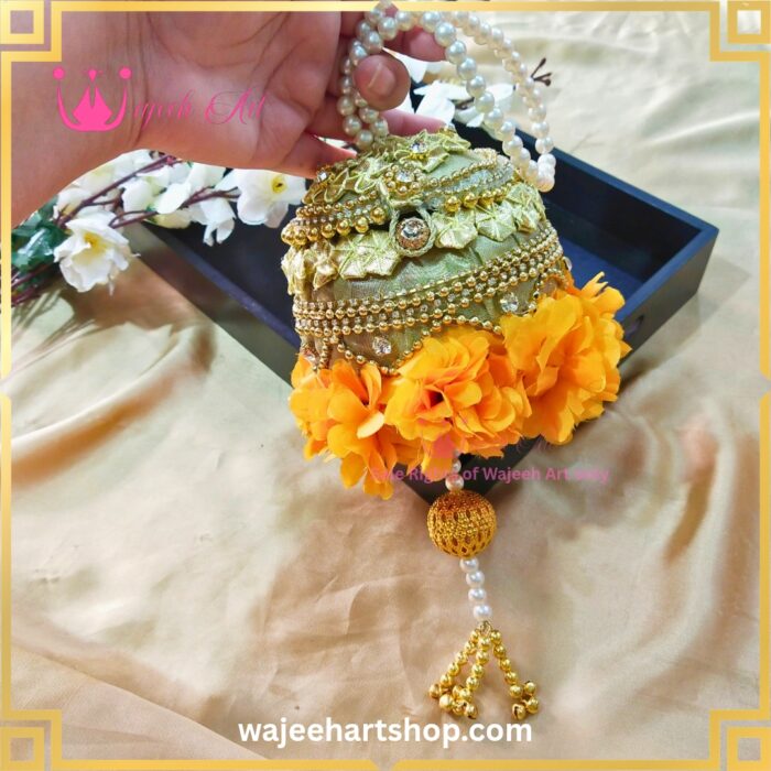 Potlibag10 Handmade Gota Flower Potli Bag
