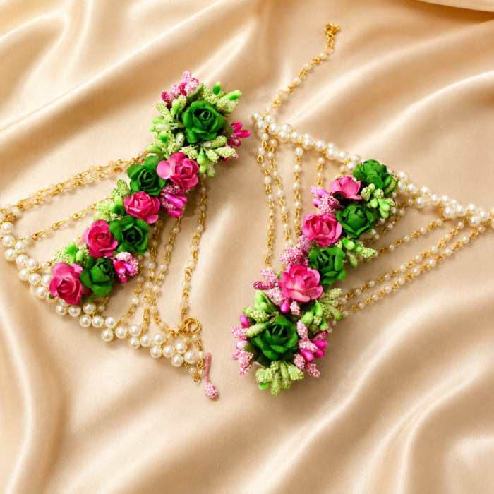 FJewel92 Pair of Artificial Dough Flower Angaly