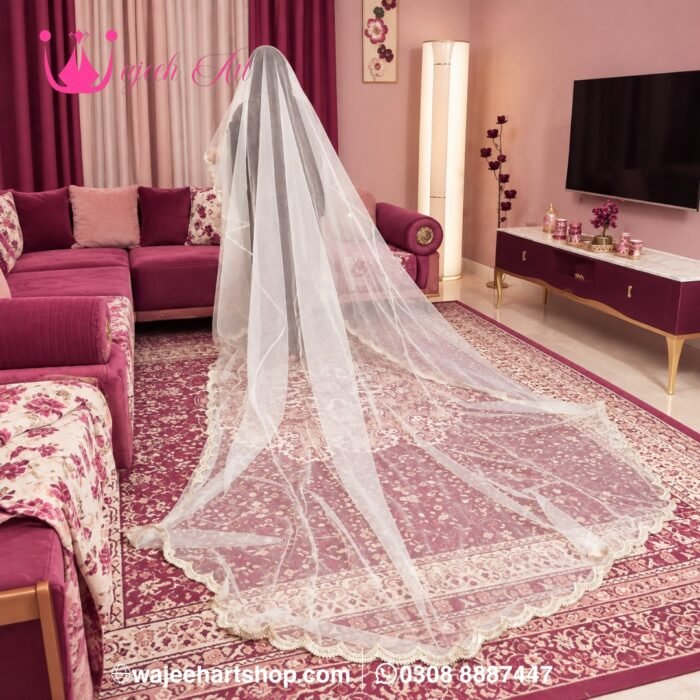 NV01 Handmade Customized Nikkah Veil For Brides